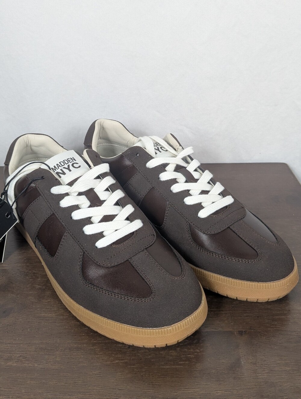 MADDEN NYC Comfort Lace-Up Sneakers M-MORDDY Dark Brown